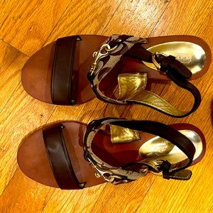 Coach sandals - only worn twice.   Great condition .